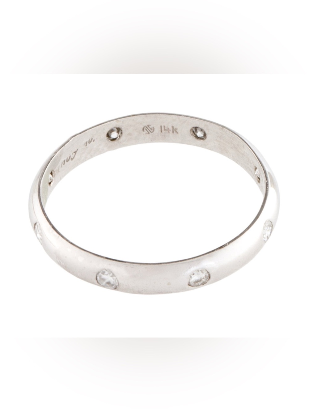 Polished 14K Band with 8 Bezel-Set Diamonds - Picture 3 of 3